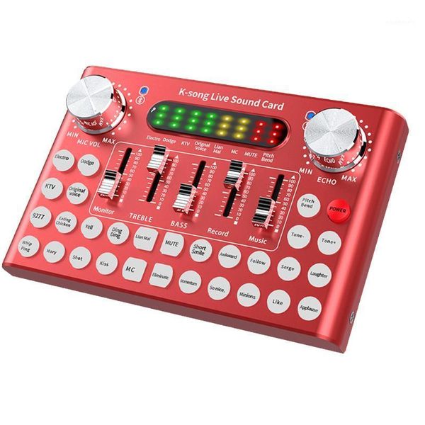 

f8 intelligent bluetooth broadcast changing cable karaoke aluminium alloy sound card set digital universal audio mixer live1