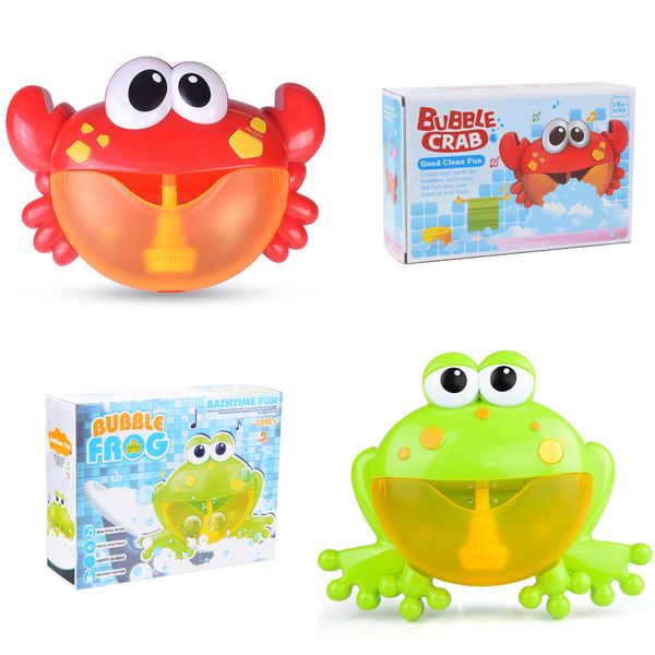 Открытый FrOGCRABS Bubble Machine Octopus Ванна Игрушка Детские Пузыри Изготовитель Плавание Ванна Мыло Вода Игрушки для детей с Music LJ200908