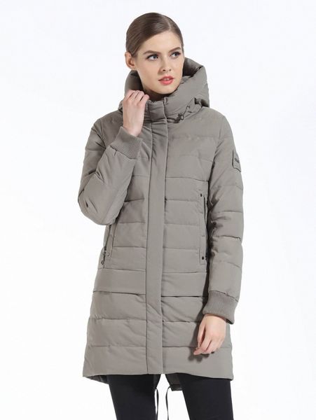 

gasman zip up drawstring split back hooded winter coat t9pl#, Black