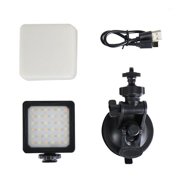 

flash heads led video light dual color 2800k-8500k 2000mah with tpu suction cup 36 lamp beads for camera pography1
