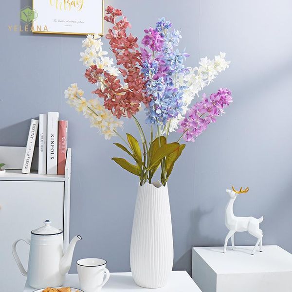 

artificial flowers hyacinth non-woven fabrics flower branch white flowers home decoration accessories