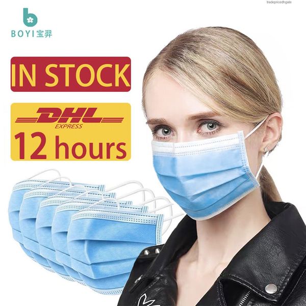 

mask face delivery the disposable united 3-10 states,blue 3 layer breathable elastic earrings to prevent dust pollu