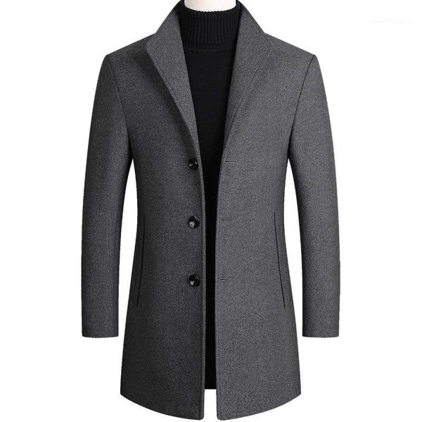 

men's wool & blends men's woolen coat, winter wear, wool1, Black