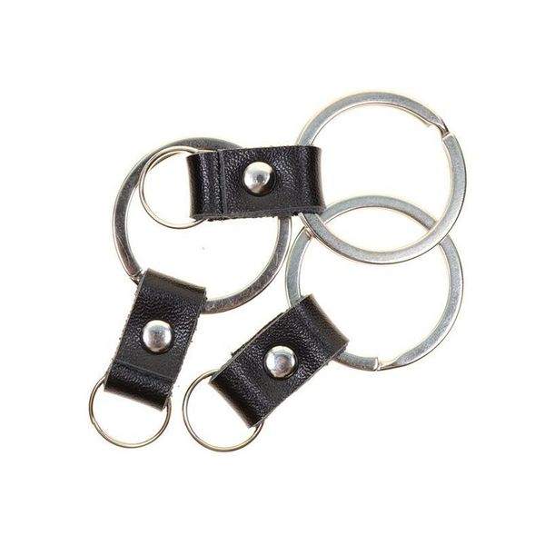 

business double circle pu leather keychain pu business wallet waist key chain car trinket leather keychains k jllvfn