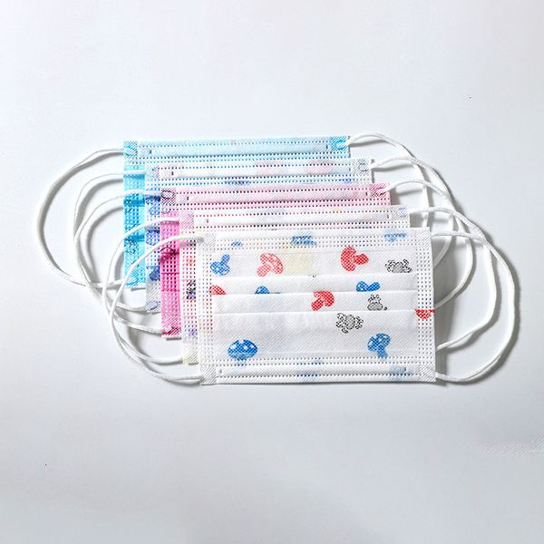 

student disposable children's 50 masks, 3rlv cartoon printed filtration, three-layer flat pieces ltwfo 9 ic8t6