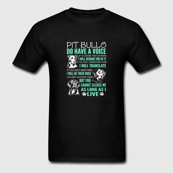 

new fashion mens tshirt streetwear pit bulls do have a voice t shirt size s-3xl o-neck camisa homme tee sport hooded sweatshirt hoodie