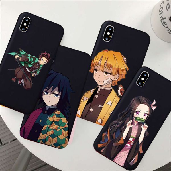 

kamado tpu kimetsu non yaiba demon slayer case for vip x, 12, 11 pro, se2, 6, 7, 8 plus, xr, xsmax