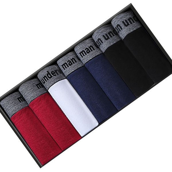 

men's panties underpants man boxer mens underwear cotton man big short breathable solid flexible shorts boxers homme 201009, Black;white