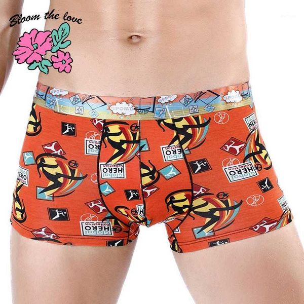 

bloom the love] new boxer men underwear mens cuecas masculina print calzoncillo man boxers male boxershorts size l-3xl 09171, Black;white
