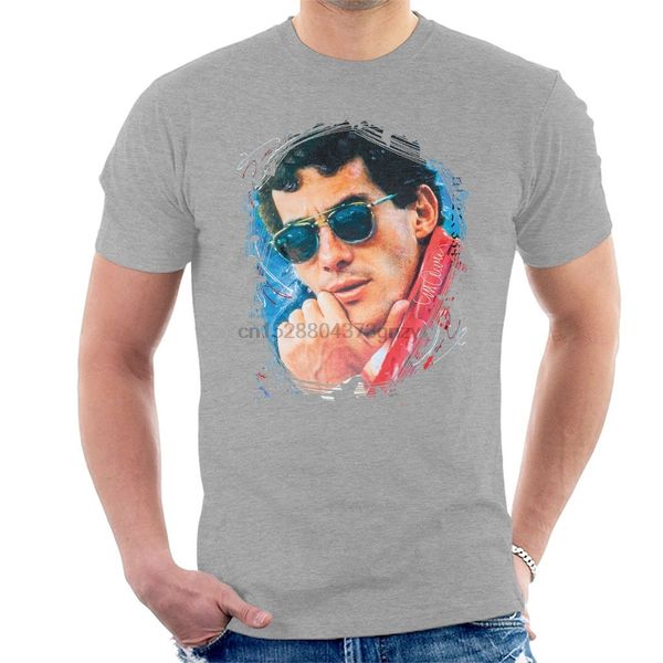 

sidney maurer portrait of ayrton senna summer short sleeves cotton t-shirt tee print t shirt men sport hooded sweatshirt hoodie