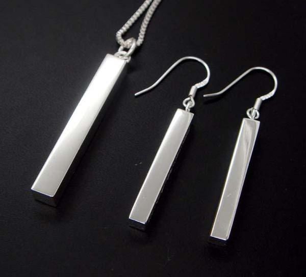 

wholesale - - retail christmas gift 925 silver necklace+earrings set s134