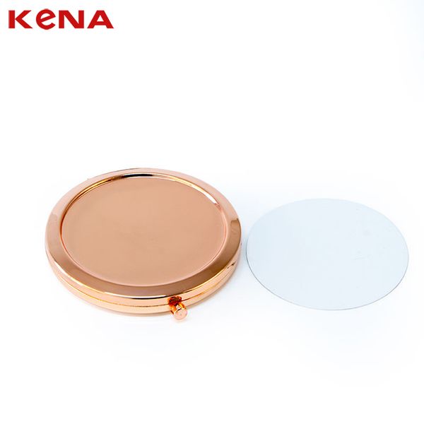 

blank quality dia 70mm/2.75inch rose gold sublimation compact mirror round metal pocket mirror