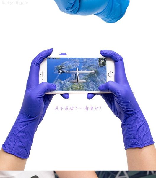

factory1w3wgloves purple dustproof protective white acrylic invoiced disposable blue