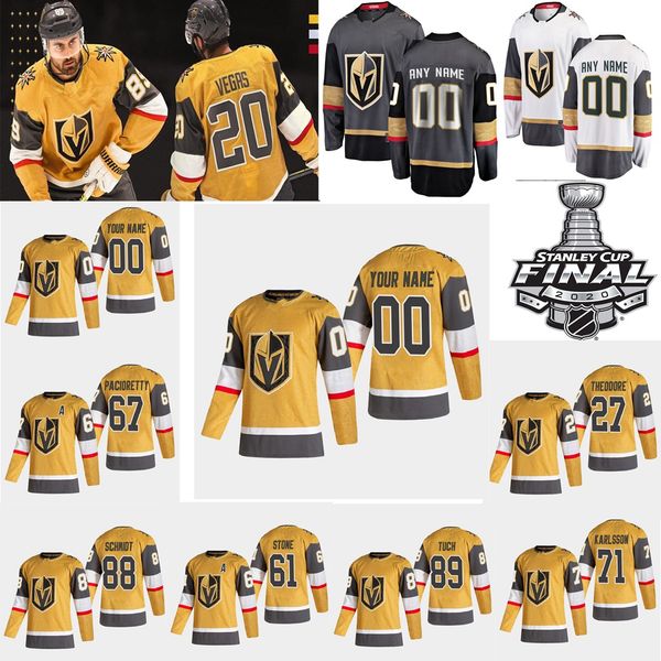 

2020 vegas golden knights new all-gold hockey jersey 73 brandon pirri 88 nate schmidt william carrier cody eakin cody glass custom stitched, Black;red