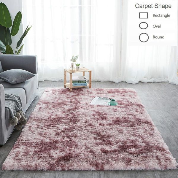 

carpets tie-dyed fluffy carpet soft shaggy area rug plush fur home decor living room bedroom cover for seat car grey