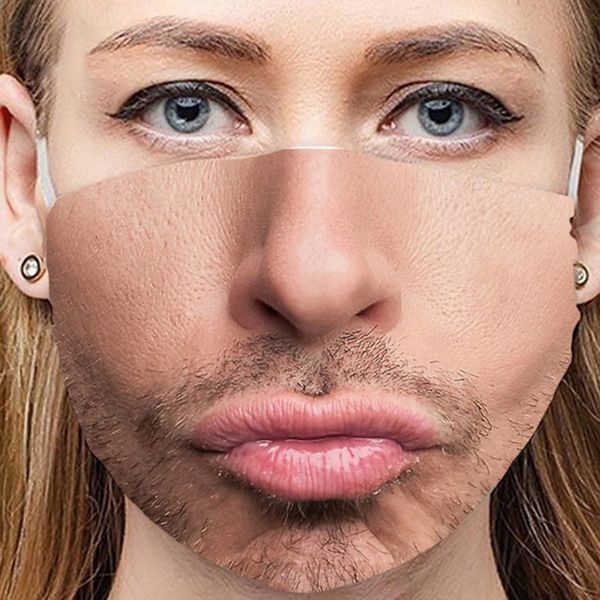 

маски мужская мода многоразовый моющийся face fabric забавный клоун big mouth готическая печать рот-муфельные маски для партии