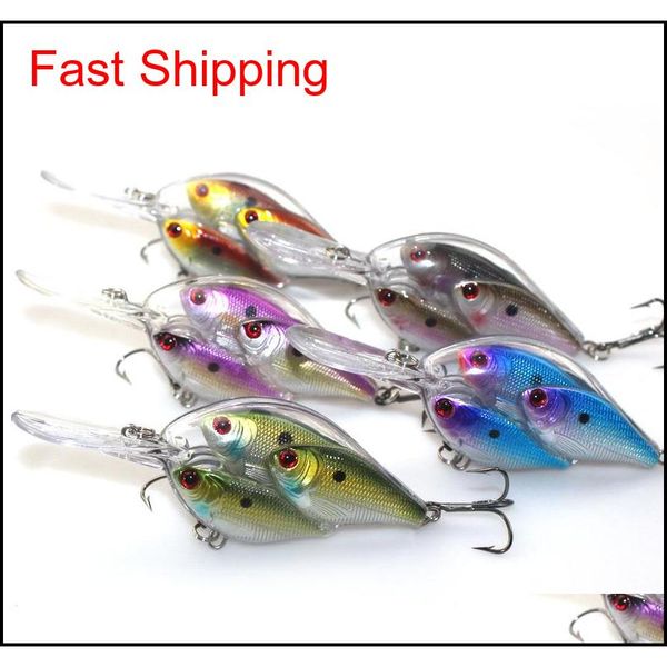 

wholesale bionic fish shoal fishing hard lures plastic 3d eyes crankbait 6.5cm 18g for wqi abc2007