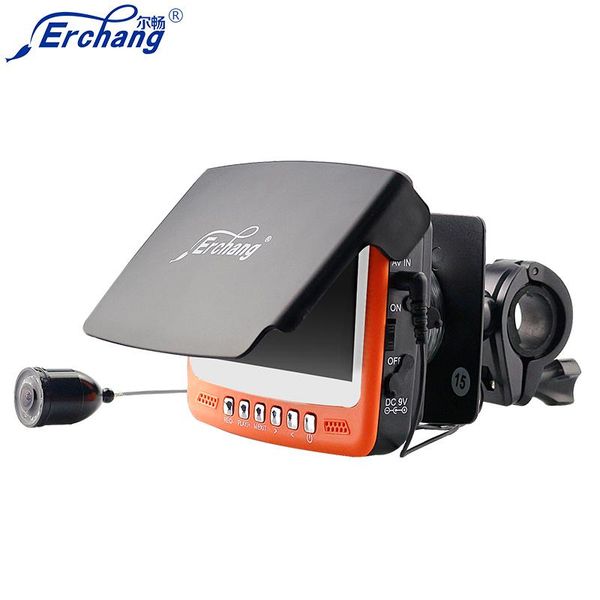

fish finder erchang mini wire fishing video camera on rod 4.3" 1000tvl underwater fishfinder recording infrared