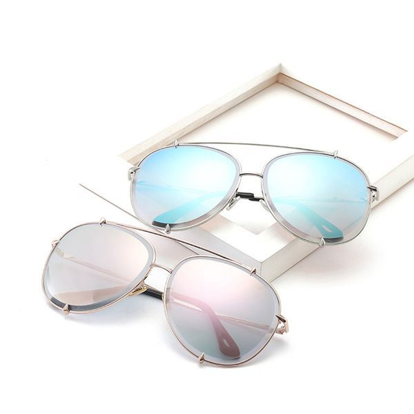 

the fashion in sun glass pilot quality metal designer women's vintage sunglasses vocation glasses df17034 qi68, White;black