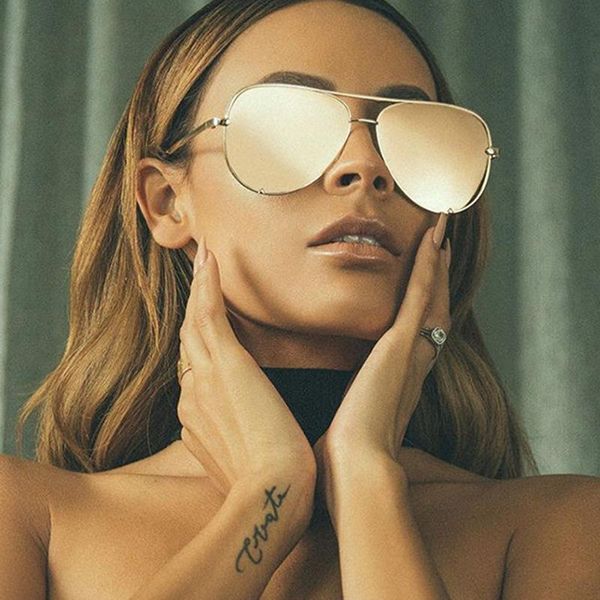 

sunglasses fashion women's pink famous pilot sunglass female vintage mirror sun glasses for women retro shades gradient classic, White;black
