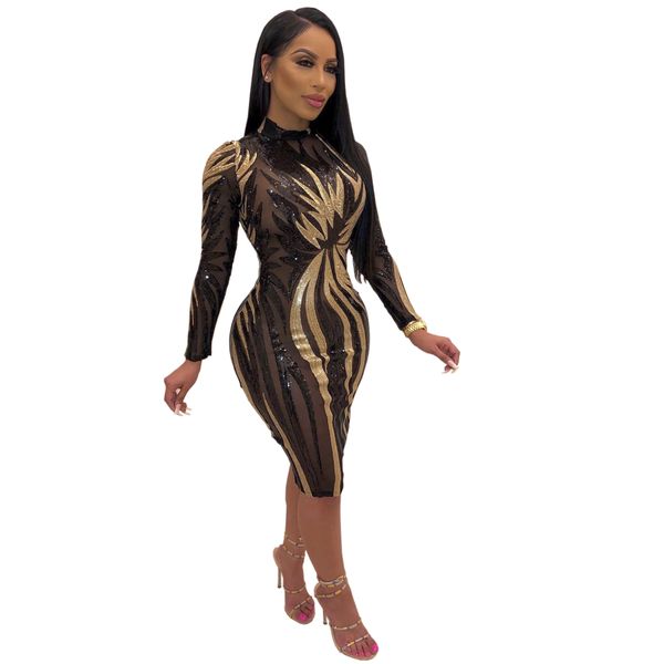 

woman's tulle see-through nightclub sequin dress, White;black