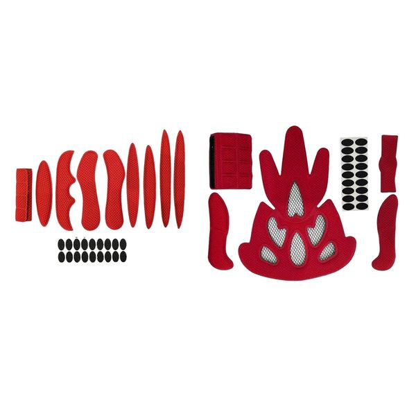 

2 наборы пены колодок замена шлем внутренний обивка kit hook loop подушка