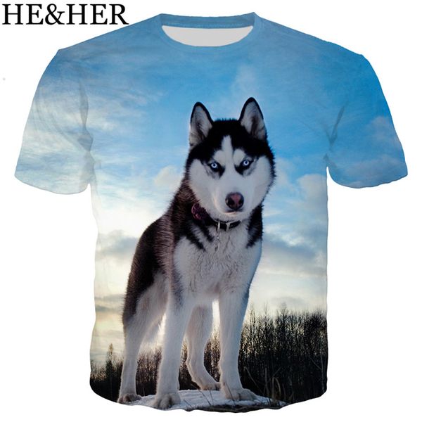 

lovely huskie style 3d print shirts oversized humor harajuku men clothing