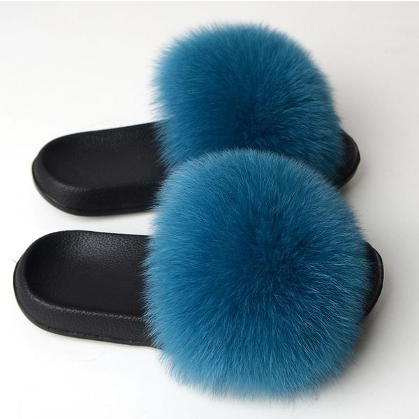

women's fur slippers ladies shoes cute plush fur fluffy slippers women's1, Black