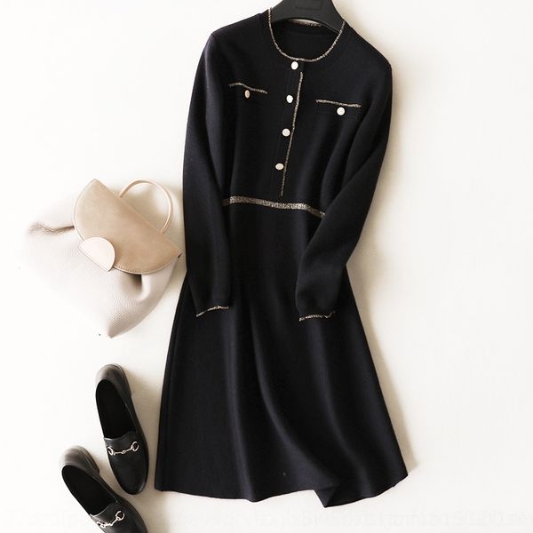 

ggv8s european new shanghai 2020 dark blue gold onion bright knitting shanghai new european 2020 dark blue gold onion bright dress dress kni, Black;gray