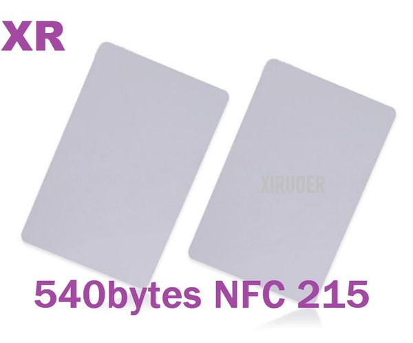 Scheda CR80 Dimensione NFC215 Scheda NFC NFC Forum Tipo 2 Tag Tag di prossimità 13,56 mhz Scheda RFID ISO 14443A per tutti i telefoni cellulari NFC per il controllo degli accessi