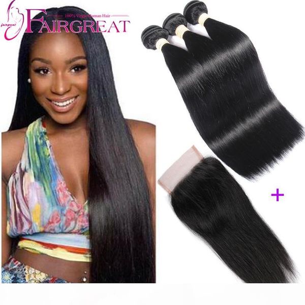 

malaysian straight virgin hair with closure 3pcs lot malaysian human hair with closure malaysian soft human hair bundles wholesale price, Black