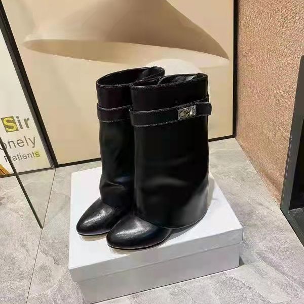 

leather women's shoes designer new brand luxury fashion women's boots with shoe box, Red;white