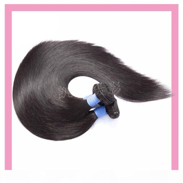 

brazilian virgin hair long inch 30-40inch straight 3 bundles natural color wholesale hair products silky straight wefts three pieces one set, Black