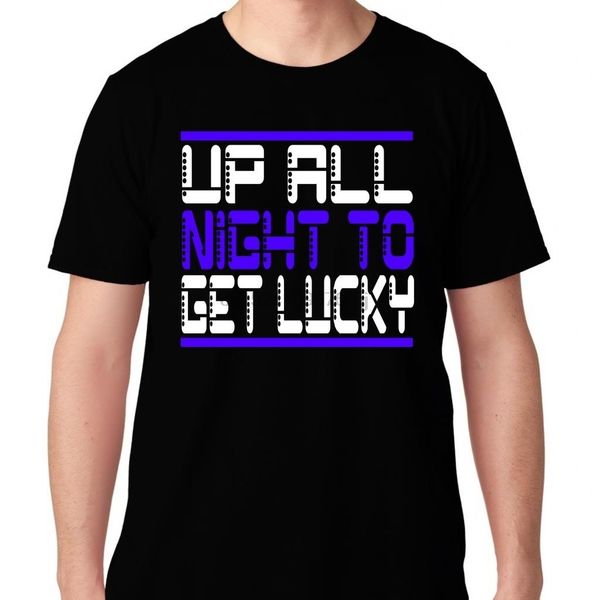 

ftd apparel men's up all night to get lucky edm hip hop rap t shirt- purple sport hooded sweatshirt hoodie
