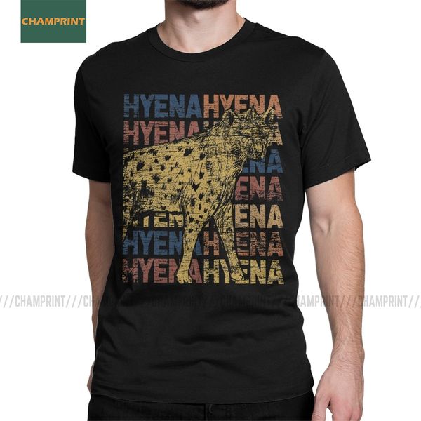 

sport hyena animal t-shirt for men africa safari wilderness nature furry awesome pure cotton tees crew neck short sleeve t shirts new