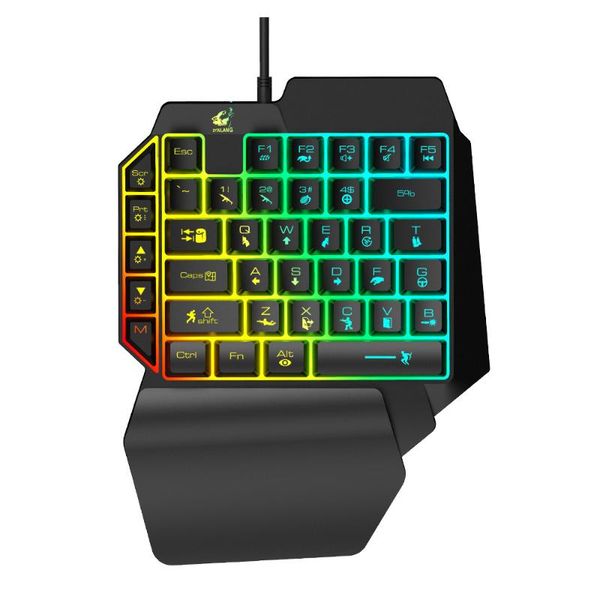 

professional one-handed gaming keyboard rgb backlit portable mini keypad gamer mechanical keyboard for tablet desktop