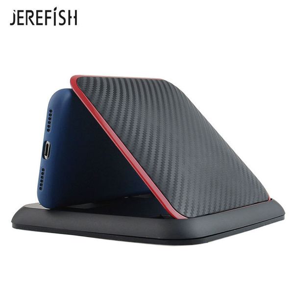 

держатель углеродного волокна приборной панели автомобиля универсальный 3 до 7 дюймов мобильный телефон клип кронштейн для iphone 12 x max g