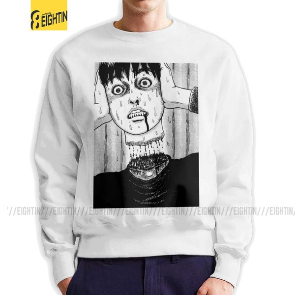 

men's horror halloween hojunji ito red turtleneck hoodies hipster sweatshirt pure pride pullover male sport hooded sweatshirt hoodie