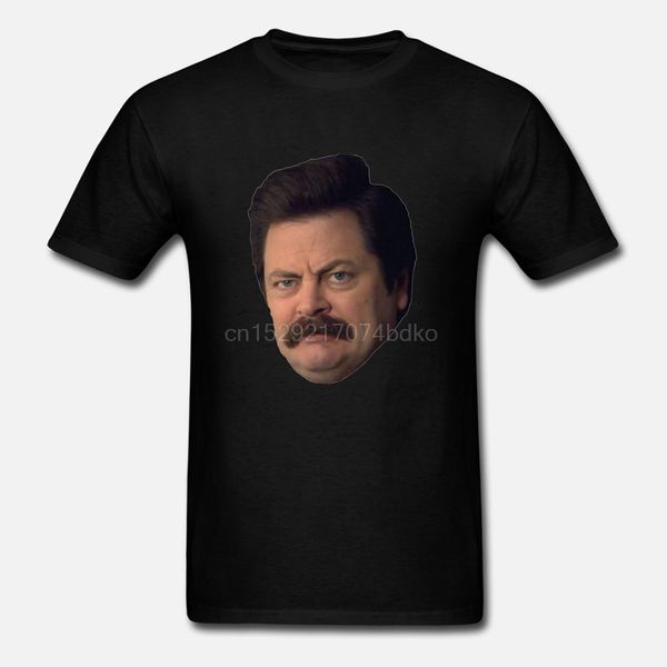 

printed men cotton short sleeve ron swanson hoodie designers t shirts sweatshirt