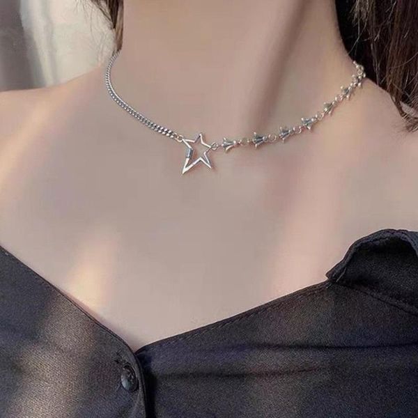 

bonlavie silver color clavicle chain necklace vintage female chocker gift for friends, Golden;silver