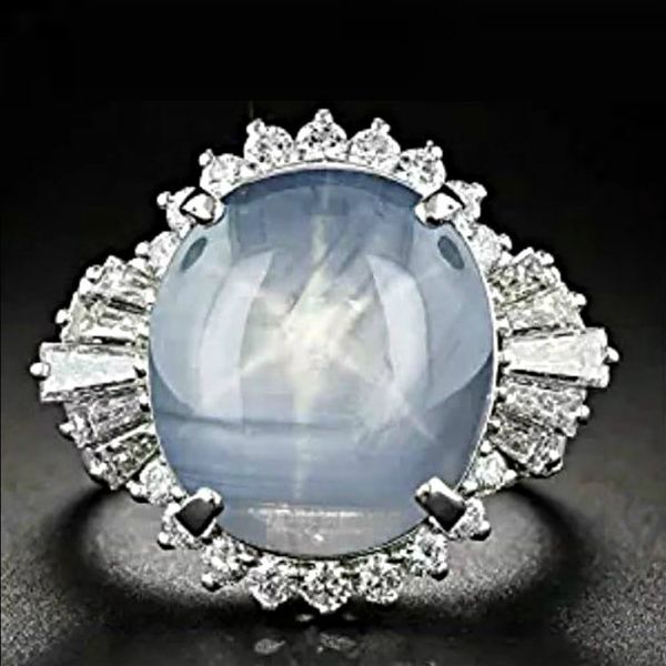 

2020 Hot wish Moonstone ring European and American fashion wave of cross-border electricity supplier simple ring