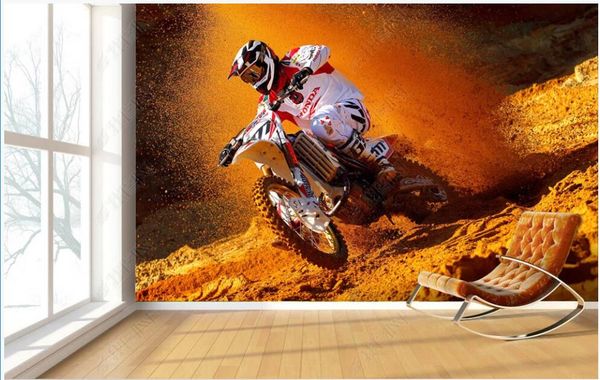 

3d wallpaper custom p mural on the wall hd off-road motorcycle desert living room home decor 3d wall murals wallpaper for walls 3 d