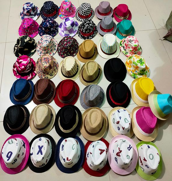 

43 styles kids jazz caps hat fashion casual plaid hats baby boy girls children's caps kids accessories hats m3013, Yellow