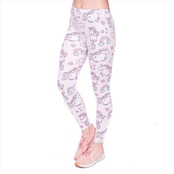 

women legging unicorns world printing fashion leggings elegant cozy woman high waist pants, Black