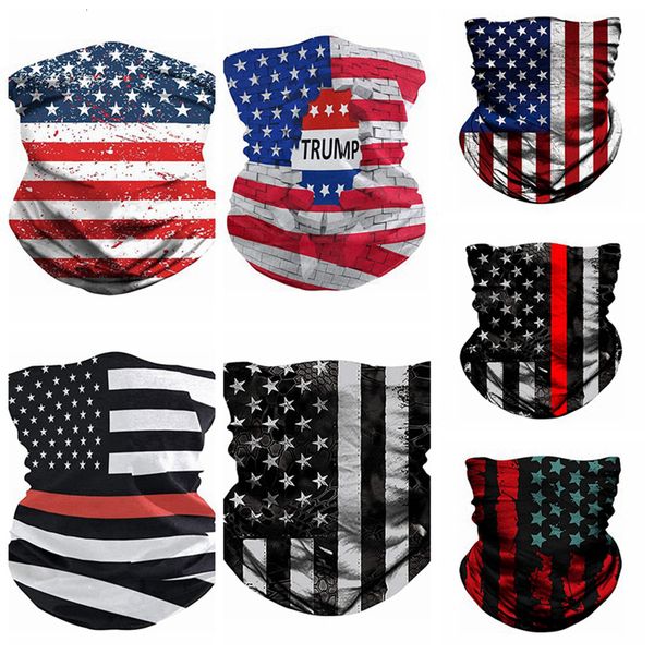 

digital american cycling flag mask 3d printing scarf multifunctional magic headwear turban fashion riding collar party masks rra3376