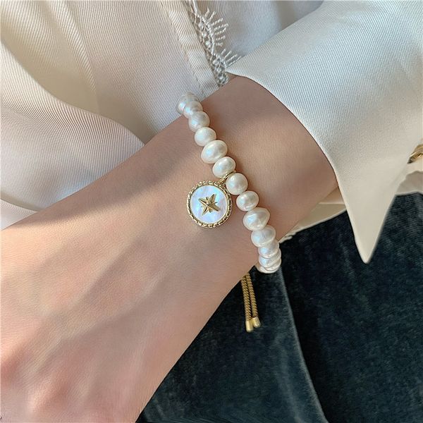 

2020 новый браслет braceletpearl braceletnatural изысканные специальные формы жемчужные раковины окта star braceletthe тот же тип браслета д, Golden;silver