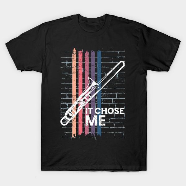 

trombone jazz gift musical instrument men's t shirt, White;black