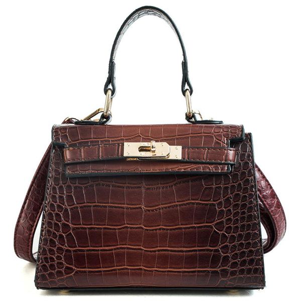 

retro fashion 2020 winter korean ladies shoulder bag large capacity ladies handbags wild crocodile pattern handbags