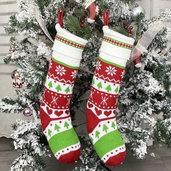 

christmas stocking lovely 3d wool hanging elk gift bag jewelry knitting stocking fillers for kids christmas tree party decor1