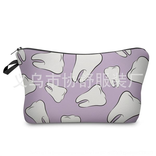 

pcykn creative cosmetic multi-functional cosmetic purple teeth bag women's new bag can ixzyy